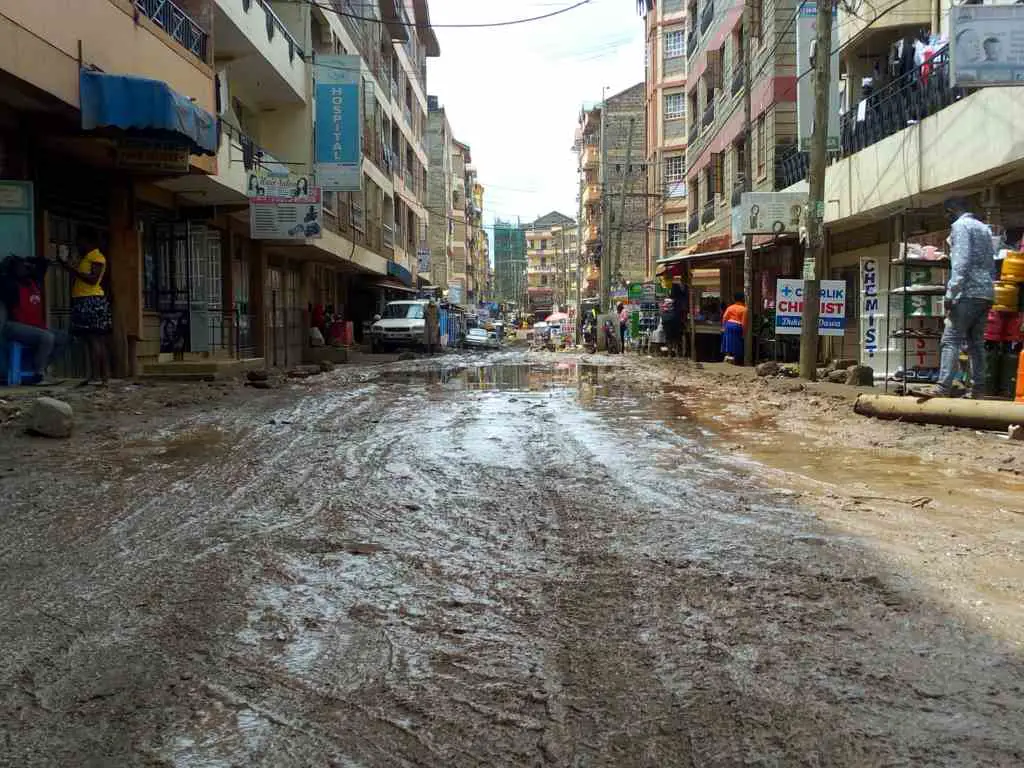 Lumumba 1st Avenue when it rains